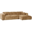 Woood CLOUD chaise longue rechts geweven chenille honinggeel
