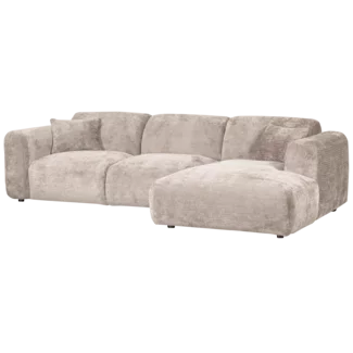 Woood CLOUD chaise longue rechts geweven chenille naturel