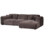 Woood CLOUD chaise longue rechts geweven chenille warm bruin