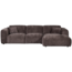 Woood CLOUD chaise longue rechts geweven chenille warm bruin