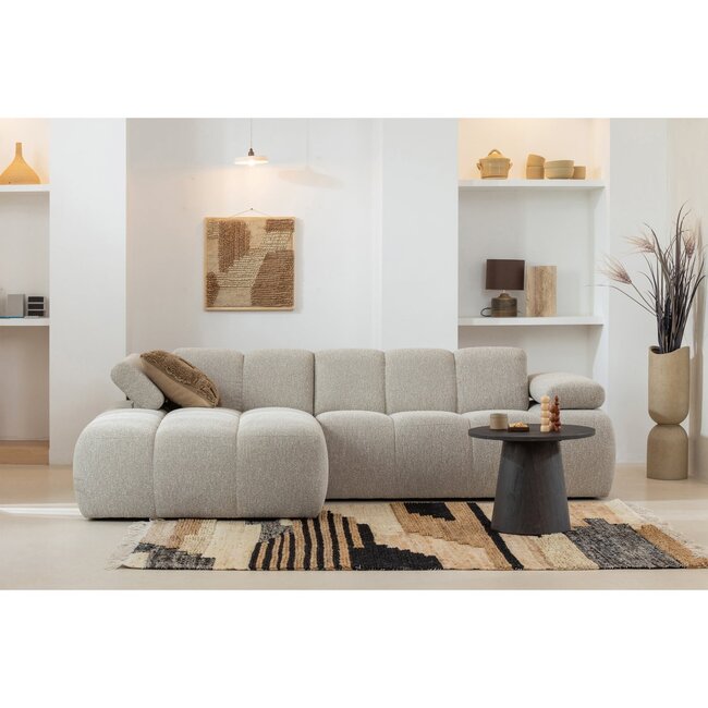 Woood MOJO chaise longue links boucle beige melange