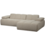 Woood MOJO chaise longue rechts boucle beige melange