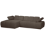 Woood MOJO chaise longue links boucle bruin melange