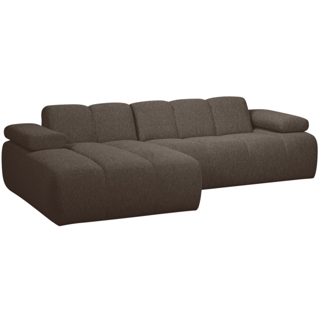 Woood MOJO chaise longue links boucle bruin melange