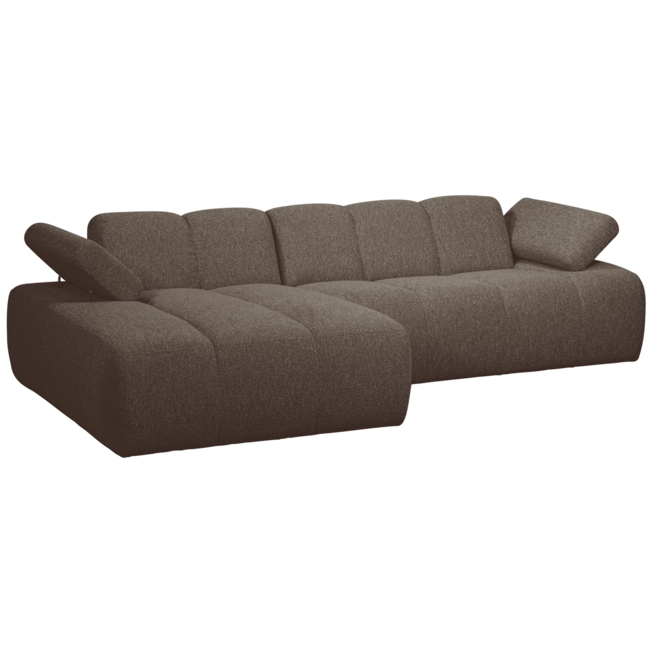 Woood MOJO chaise longue links boucle bruin melange