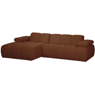 Woood MOJO chaise longue links boucle roestbruin melange