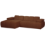 Woood MOJO chaise longue links boucle roestbruin melange