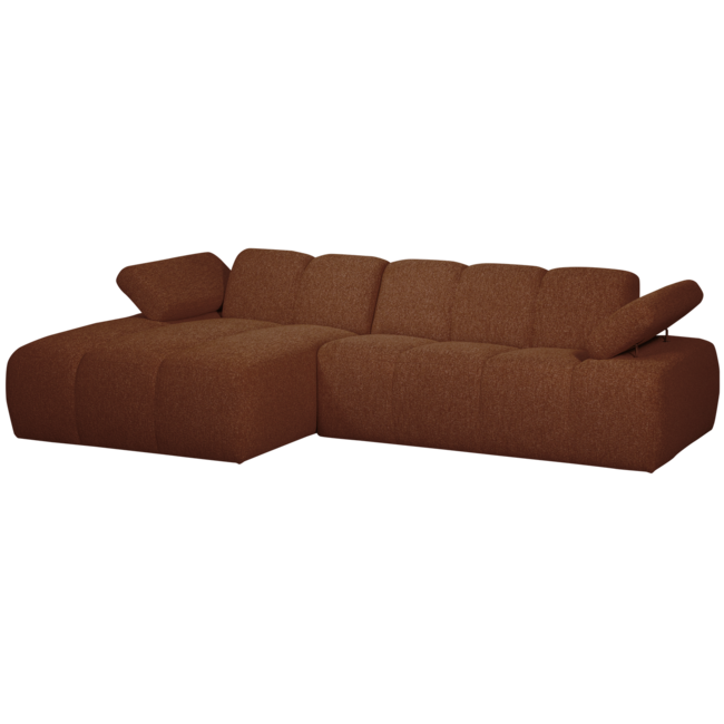 Woood MOJO chaise longue links boucle roestbruin melange