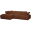 Woood MOJO chaise longue links boucle roestbruin melange