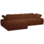 Woood MOJO chaise longue links boucle roestbruin melange