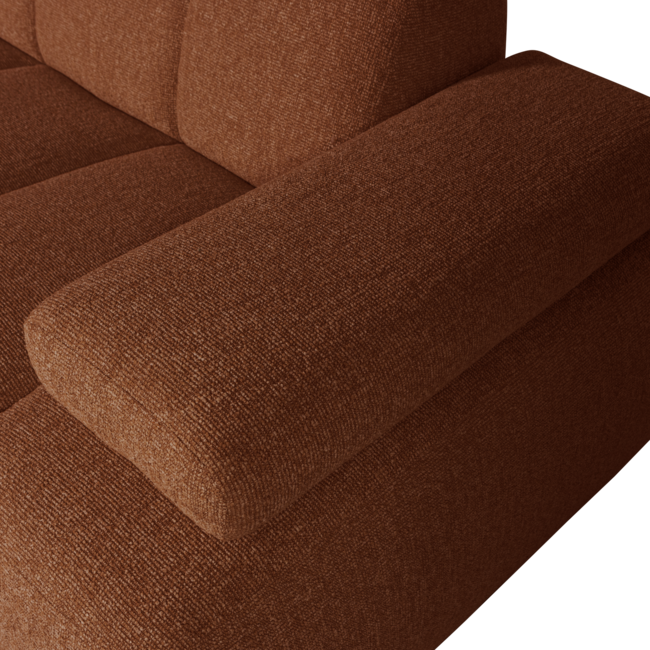 Woood MOJO chaise longue links boucle roestbruin melange