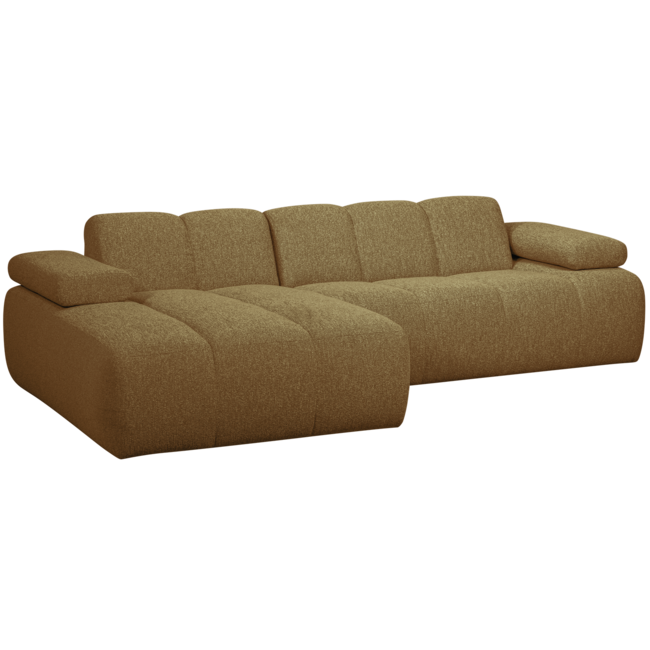 Woood MOJO chaise longue links boucle geel/bruin melange