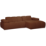 Woood MOJO chaise longue rechts boucle roestbruin melange