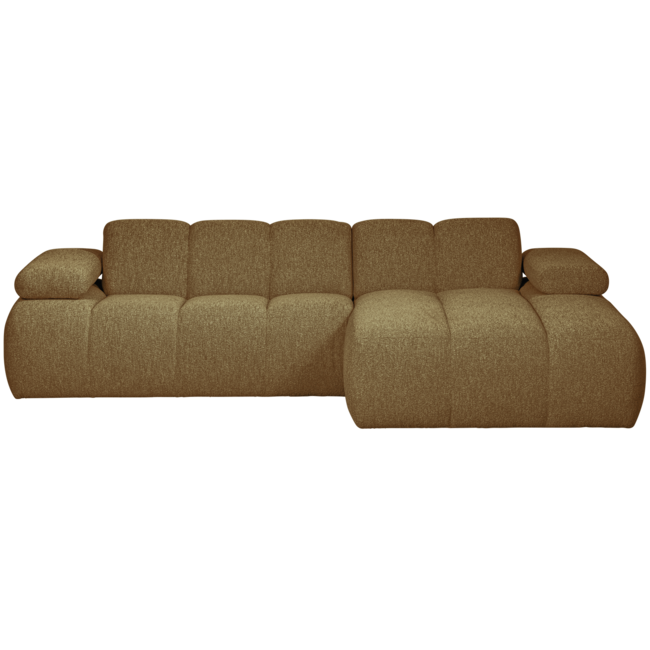 Woood MOJO chaise longue rechts boucle geel bruin melange