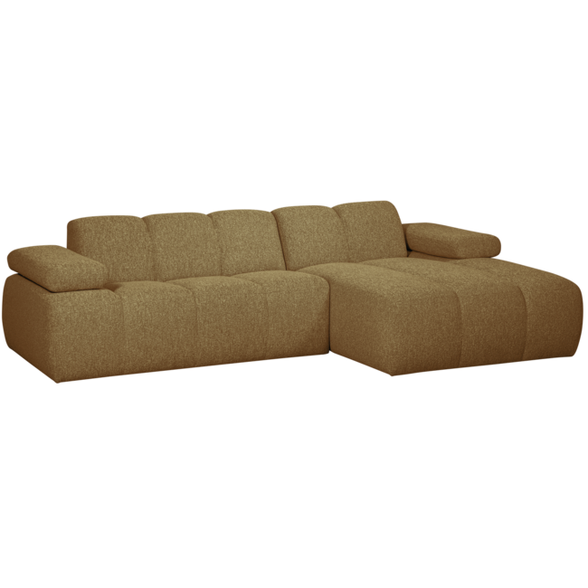 Woood MOJO chaise longue rechts boucle geel bruin melange
