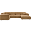 Woood CLOUD hoekbank links geweven chenille honinggeel
