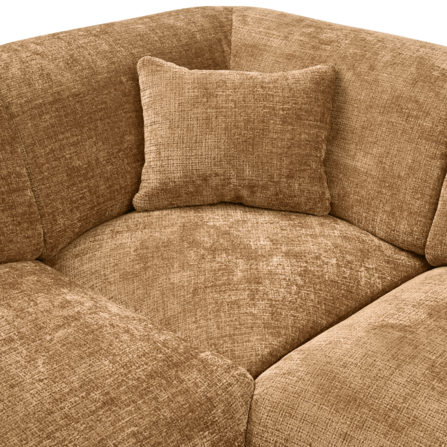 Woood CLOUD hoekbank links geweven chenille honinggeel