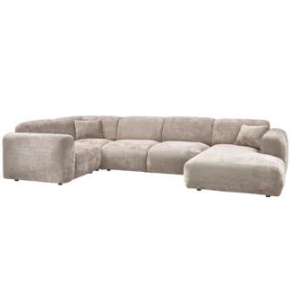 Woood CLOUD hoekbank links geweven chenille naturel