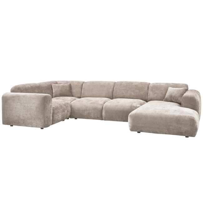 Woood CLOUD hoekbank links geweven chenille naturel