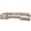 Woood CLOUD hoekbank links geweven chenille naturel