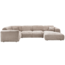 Woood CLOUD hoekbank links geweven chenille naturel
