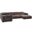 Woood CLOUD hoekbank links geweven chenille warm bruin