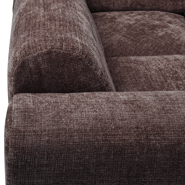 Woood CLOUD hoekbank links geweven chenille warm bruin