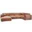 Woood CLOUD hoekbank rechts geweven chenille terra