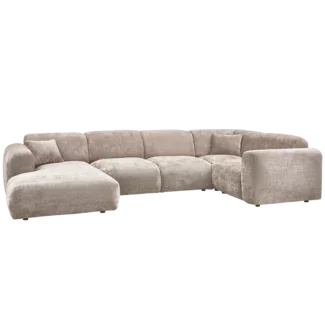 Woood CLOUD hoekbank rechts geweven chenille naturel