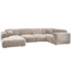 Woood CLOUD hoekbank rechts geweven chenille naturel
