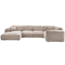 Woood CLOUD hoekbank rechts geweven chenille naturel