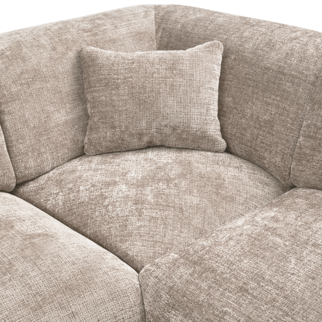 Woood CLOUD hoekbank rechts geweven chenille naturel
