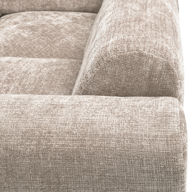 Woood CLOUD hoekbank rechts geweven chenille naturel