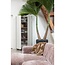 Woood CLOUD hoekbank rechts geweven chenille taupe / roze