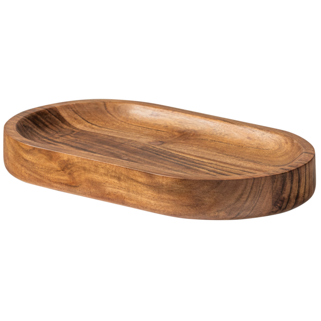 Woood YUKI serveerplank ovaal acacia hout naturel