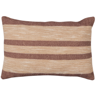 Woood MESI kussen met streep aubergine/beige 40x60CM