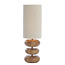 Light en Living Tafellamp Ø22x67,5 cm DANIALO hout print naturel+touw crème