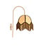 Light en Living Wandlamp 33x25x47 cm SULINA raffia naturel+groen