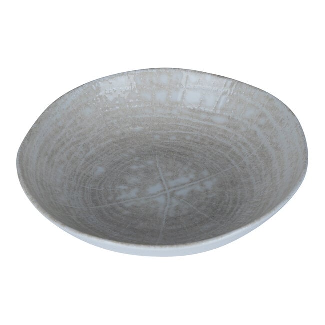 PTMD Diep bord Kaylaa Creme porselein rond 20 cm