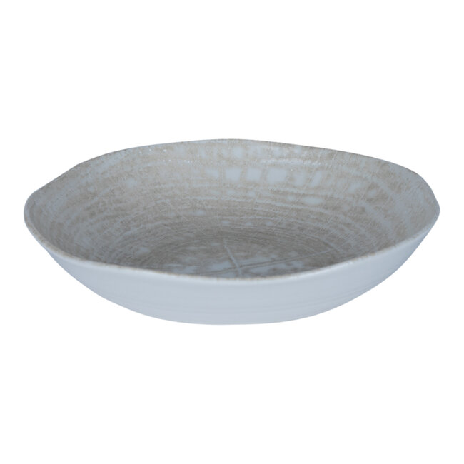 PTMD Diep bord Kaylaa Creme porselein rond 20 cm