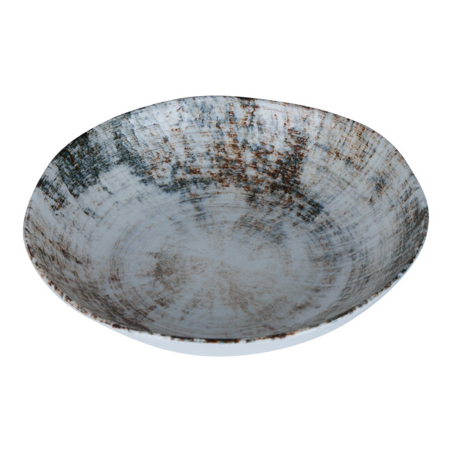 PTMD Diep bord Kaylaa Multicolor porselein rond 20 cm