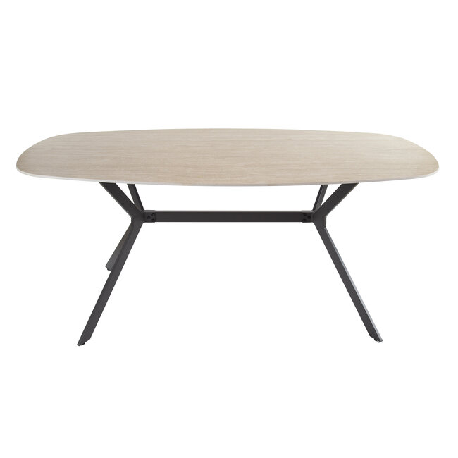 WoonStijl Eetkamertafel 180 ceramic travertinlook