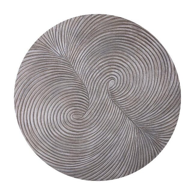 PTMD Wandornament Wiktor bruin MDF rond swirl carved S