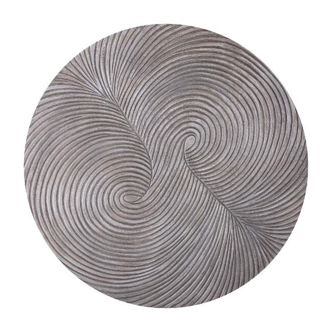 PTMD Wandornament Wiktor bruin MDF swirl carved S - Ø 90 cm