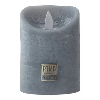 PTMD LED Licht Kaars suede grey met beweegbare vlam