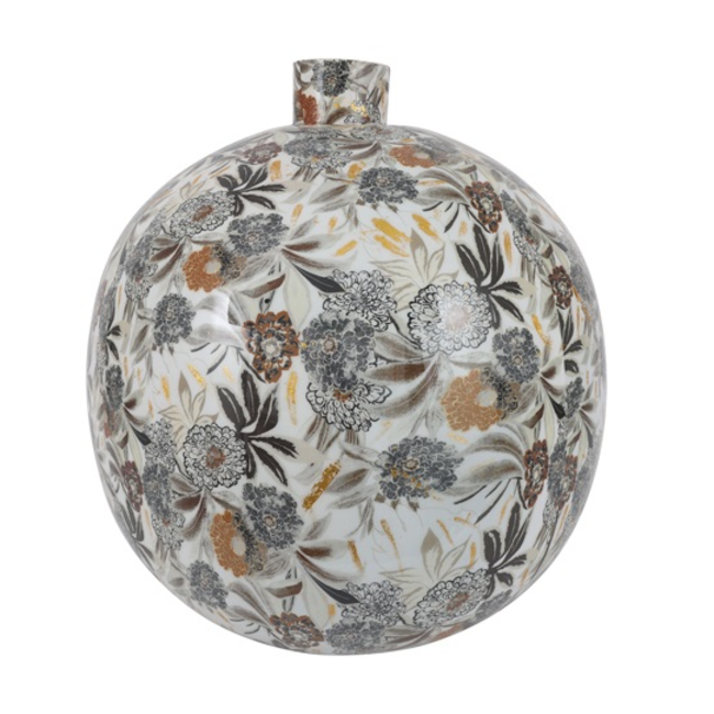 Countryfield Vaas Peony L bruin/wit rond