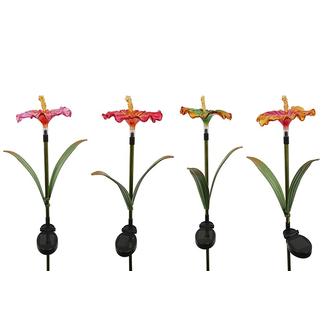 Countryfield Tuinsteker Hibiscus Solar LED - set van 4 tuinstekers