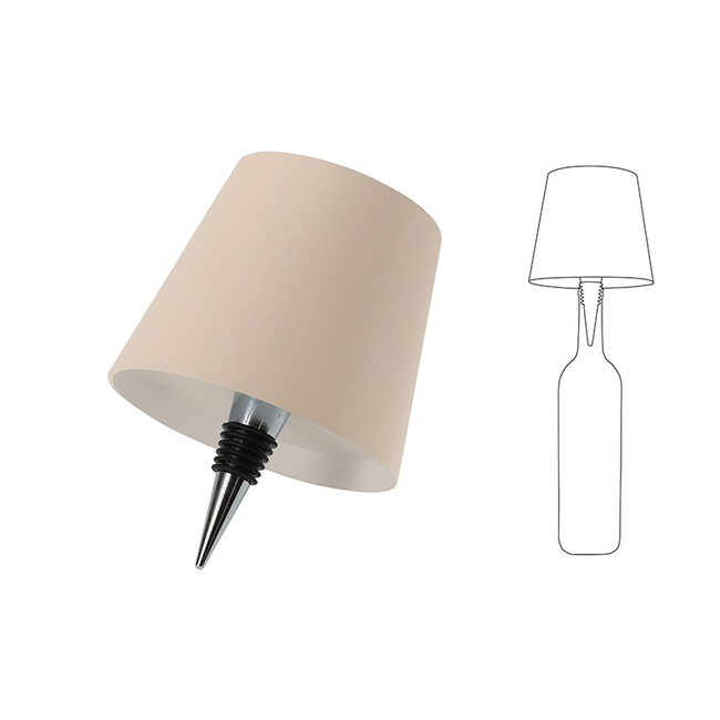 Countryfield Lamp touch flessenkurk LED Lux creme