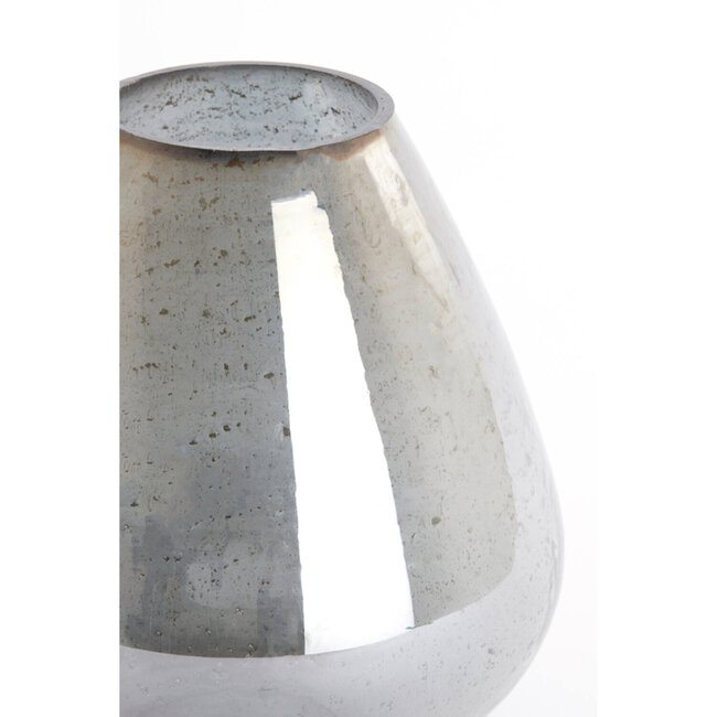 Light en Living Vaas Ø31x35 cm LATERZA glas steenslag smoke