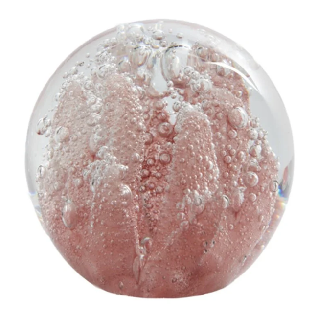 Light en Living Ornament Ø10x10 cm CORAL glas licht roze